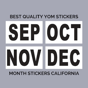 Month Stickers California License Plate / Old YOM Stickers California ...