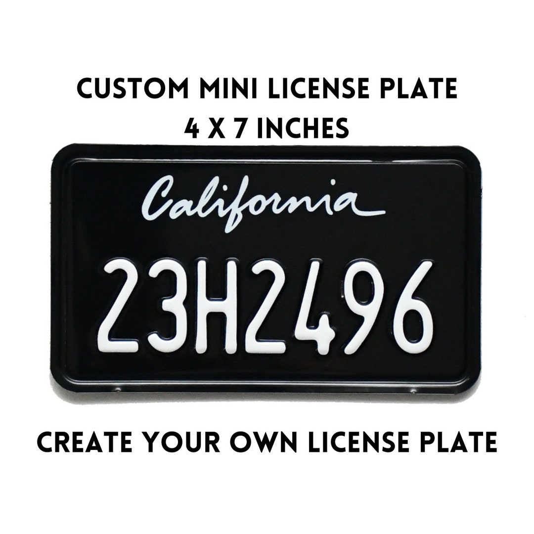 Personalized Mini License Plate / Custom Mini License Plate / Custom