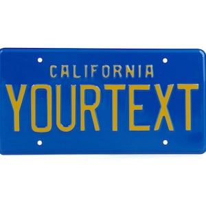 California Retro Vintage US USA License Plate Customizable Number Plate Embossed Custom Alu Made in Germany Express Shipping