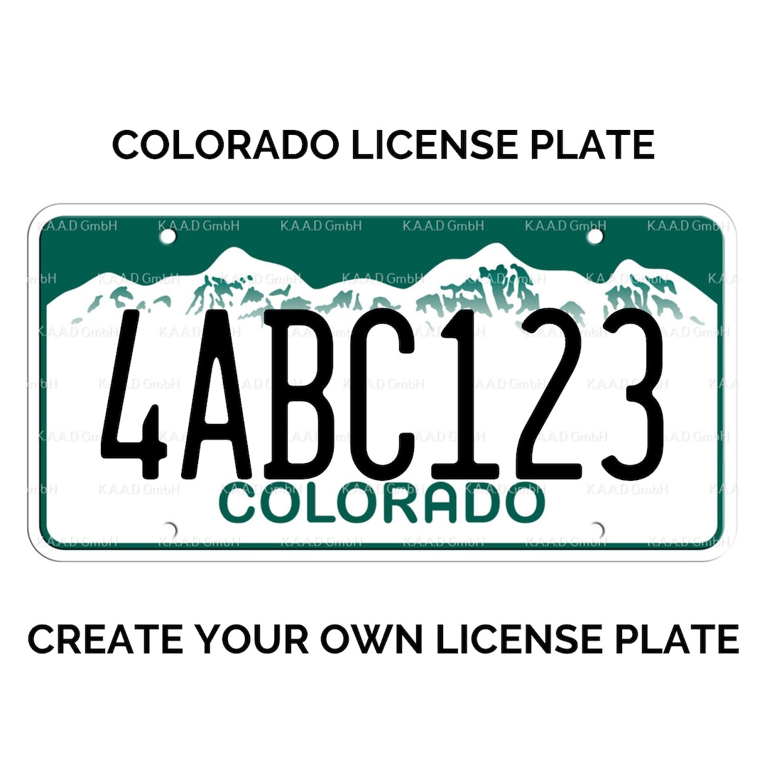 Custom Colorado License Plate / Replica Colorado License Plate