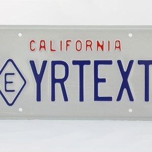 California E Diamnd Retro Vintage Exempt US USA License Plate Embossed Custom Alu Made in Germany Express Shipping
