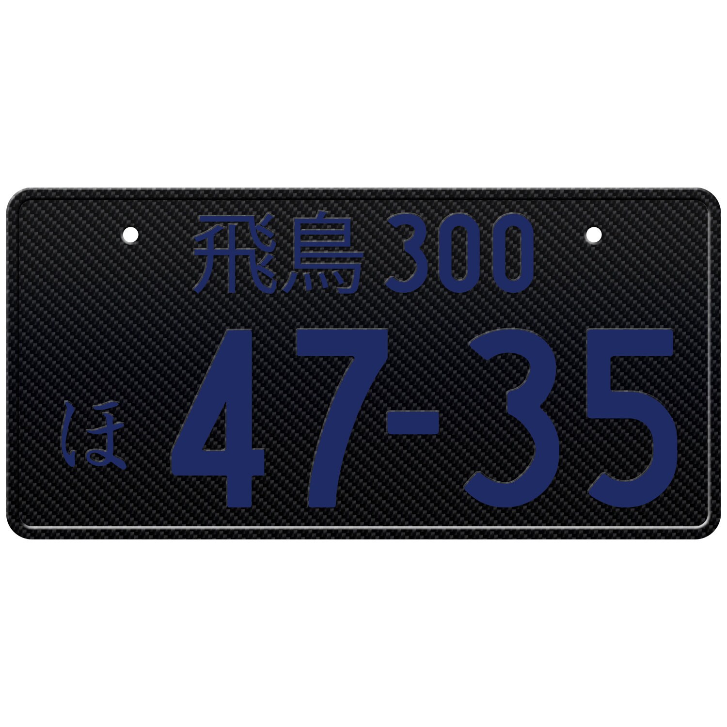 Carbon Custom Japanese License Plate With YOUR TEXT / the Best