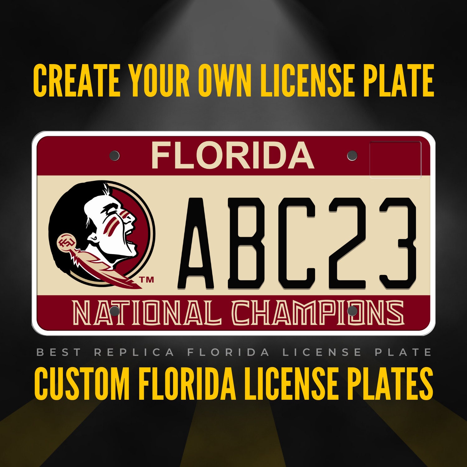 Custom Florida License Plate / Florida National Champions License Plate with YOUR TEXT / Personalized Florida License Plate / P21