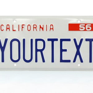 California 56 Retro Vintage US USA License Plate Customizable Number Plate Embossed Custom Alu Made in Germany Express Shipping