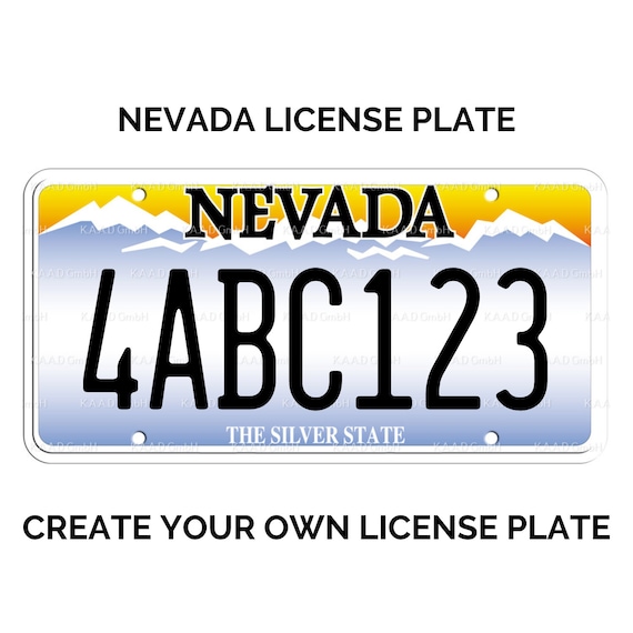 Custom Nevada License Plate / Replica Nevada License Plate / Etsy