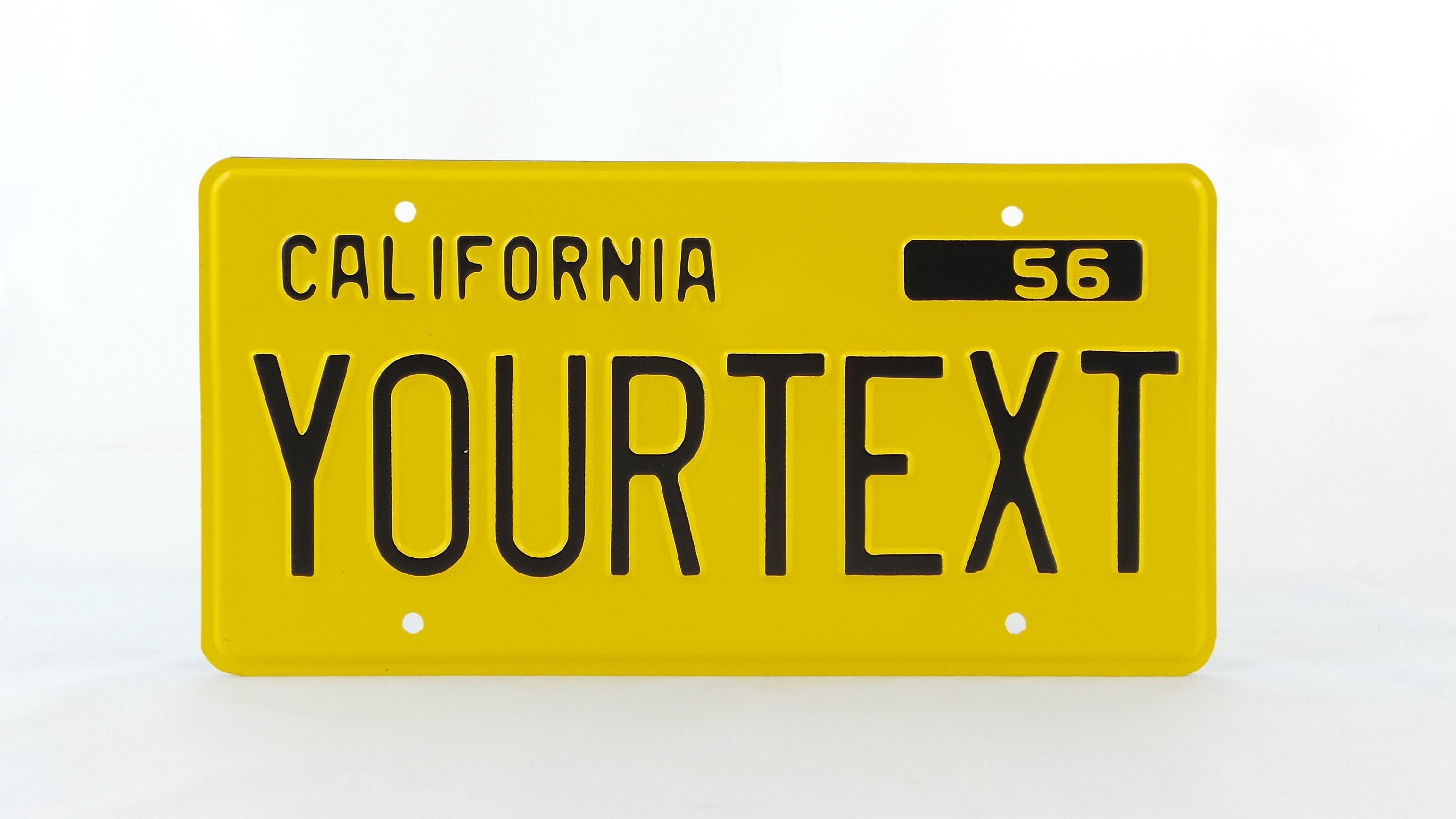 Text plate. California license plate. license plate usa. us plate.
