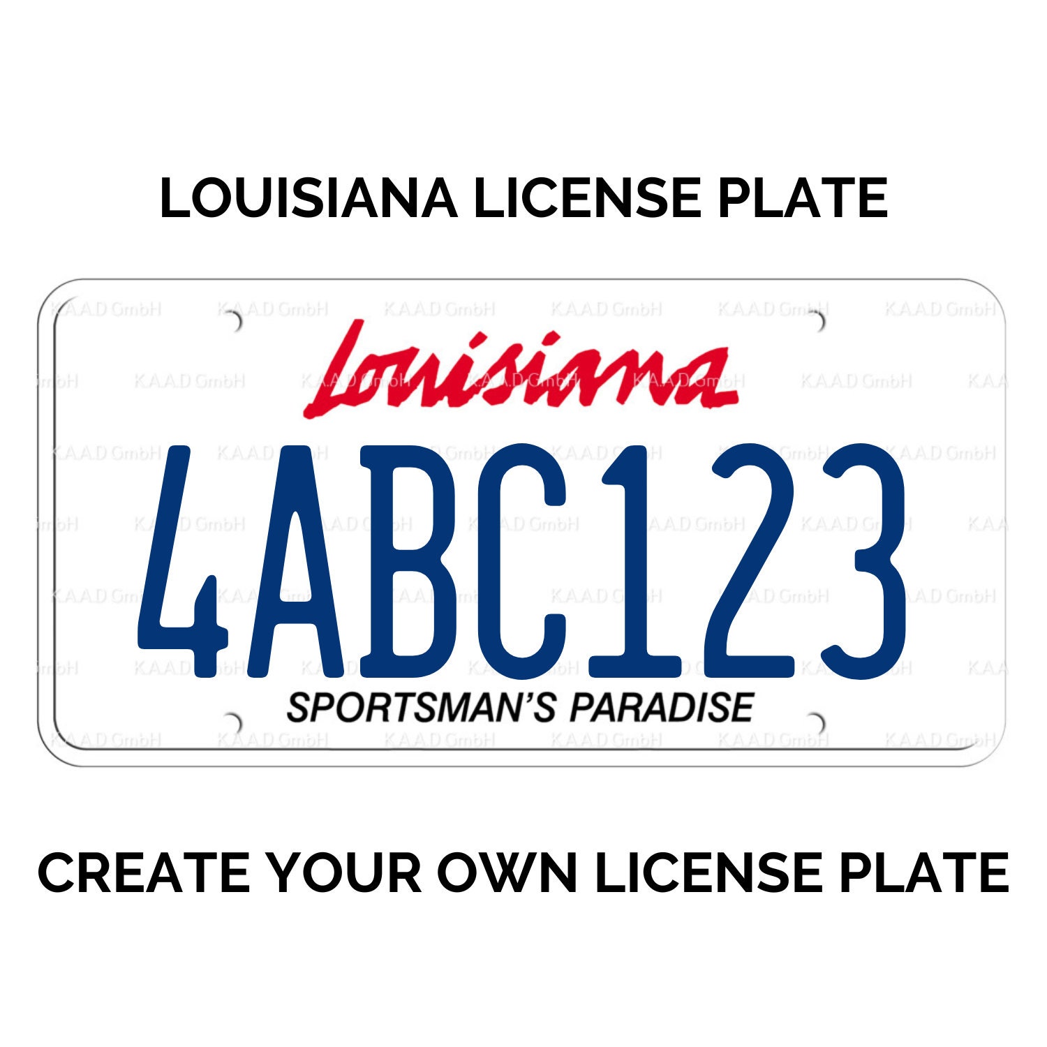 Custom Louisiana License Plate / Replica Louisiana License Etsy