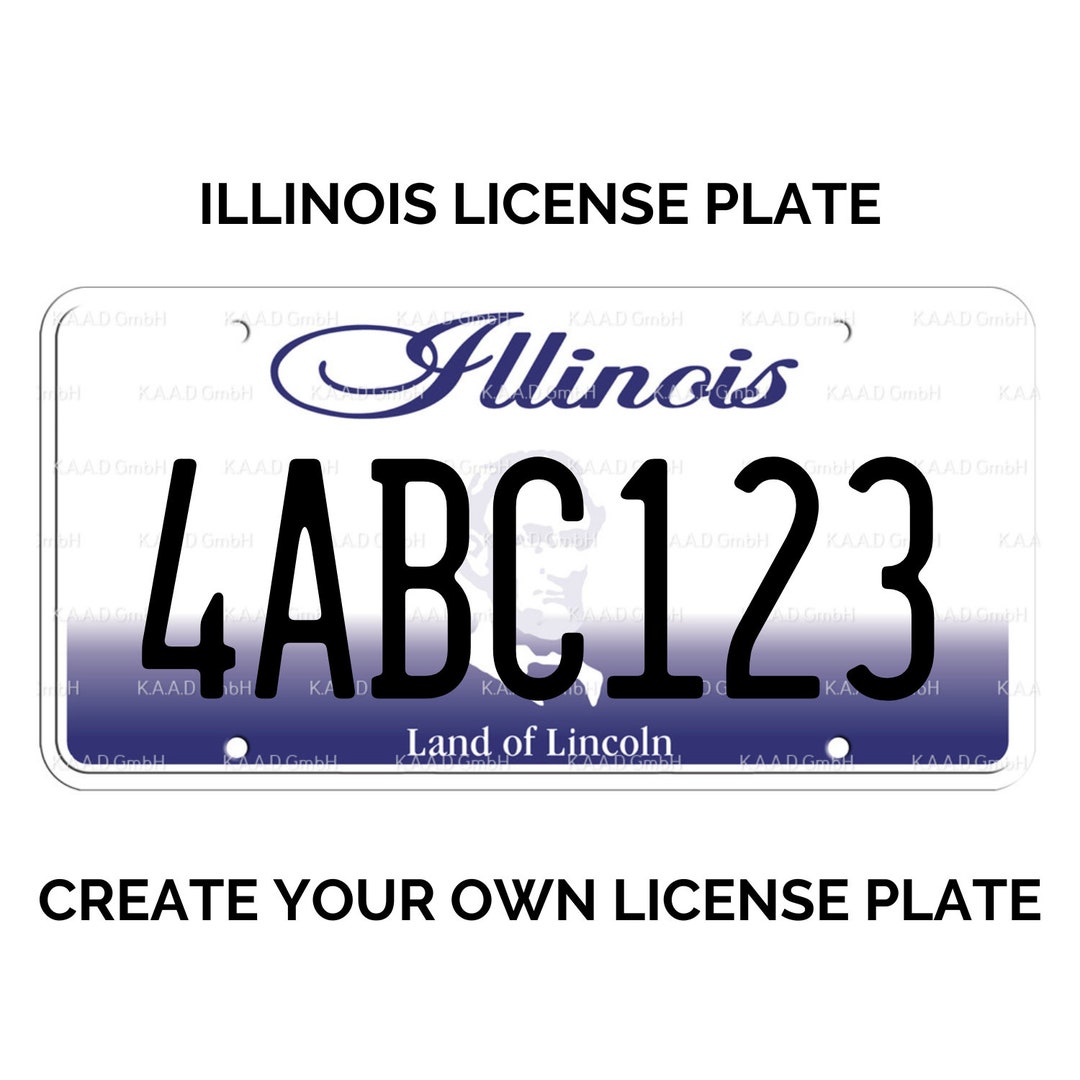 Custom Illinois License Plate / Replica Illinois License Plate