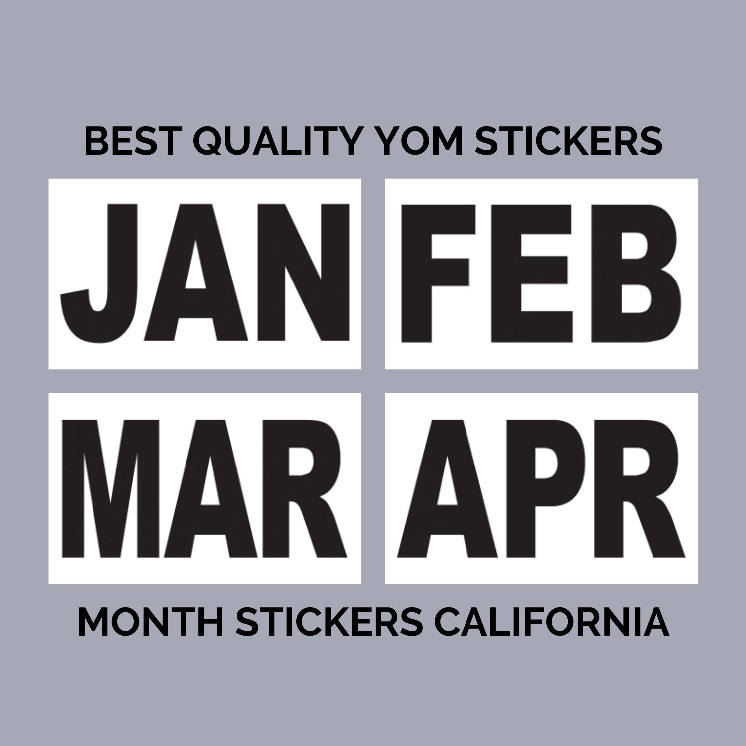 Month Stickers California License Plate / Old YOM Stickers California / California License Plate Registration Sticker, Decal / Month Sticker