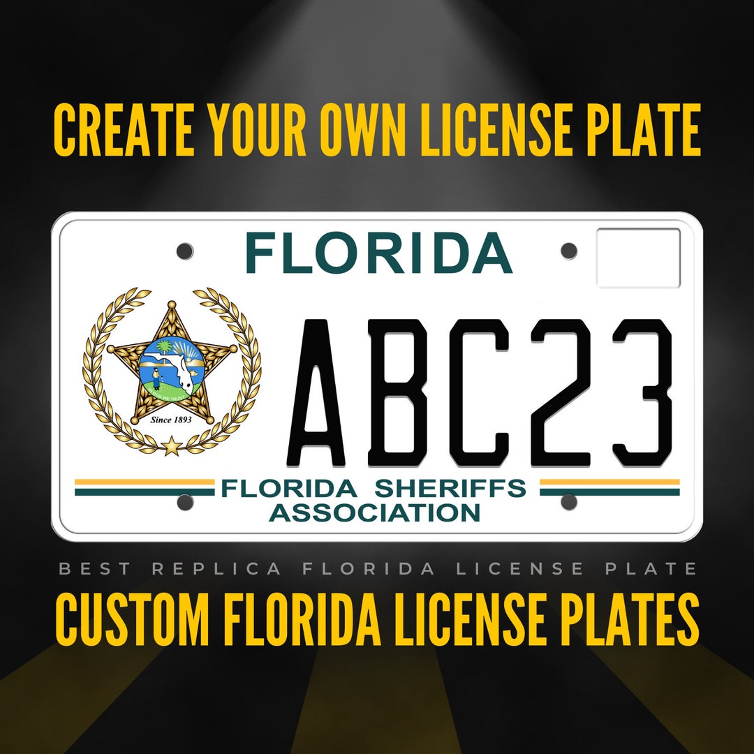 Custom Florida License Plate / Florida Sheriffs Association License
