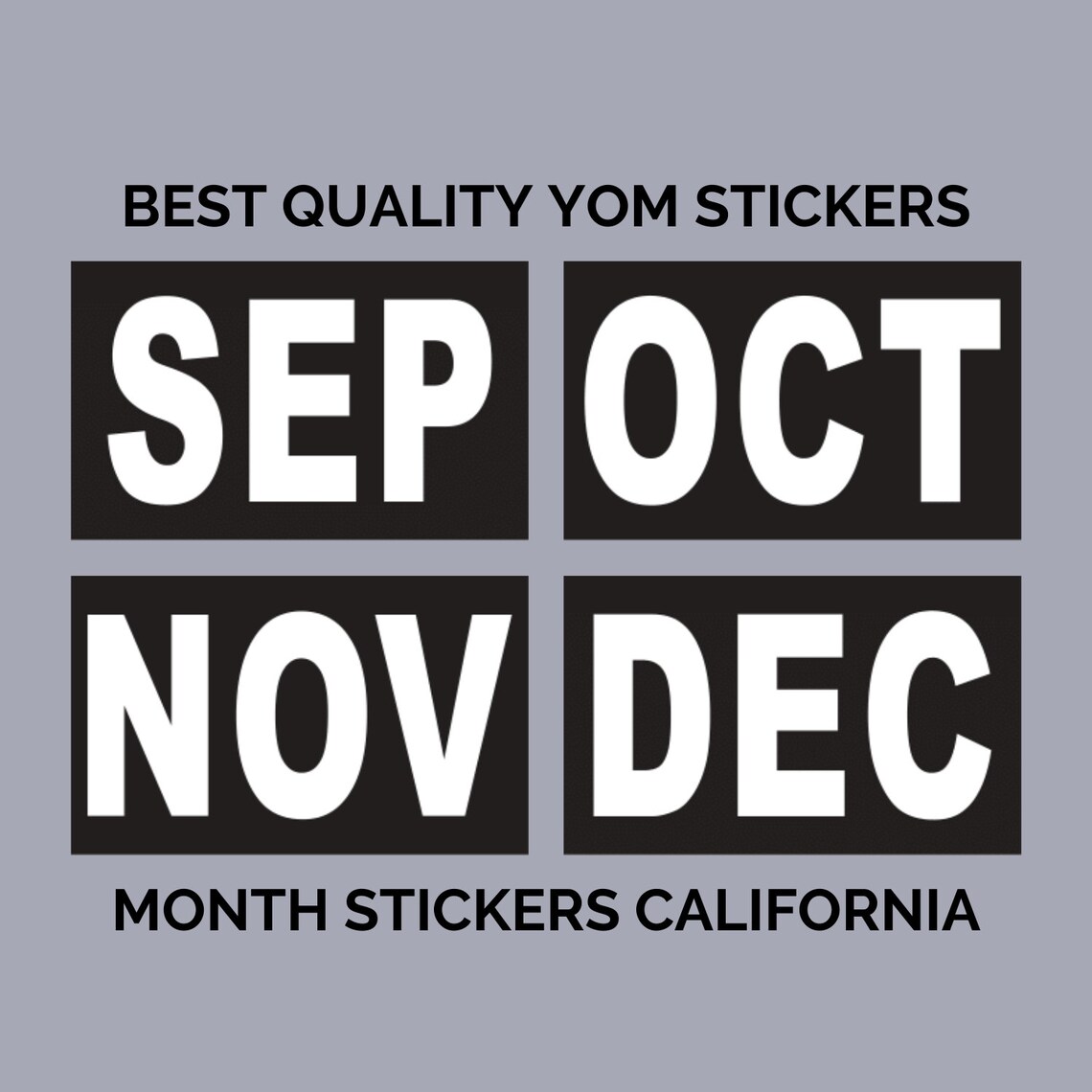Month Stickers California License Plate / Old YOM Stickers California ...