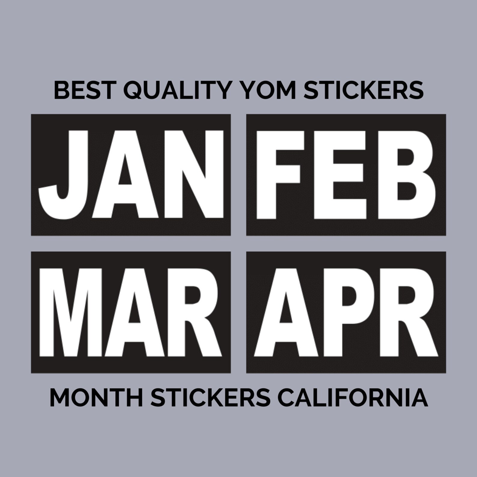 Month Stickers California License Plate / Old YOM Stickers California ...