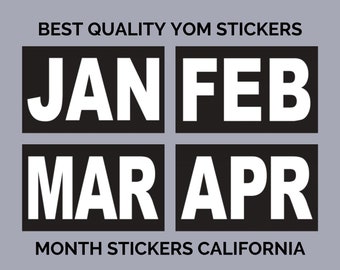 Month Stickers California License Plate / Old YOM Stickers California / California License Plate Registration Sticker, Decal / Month Sticker