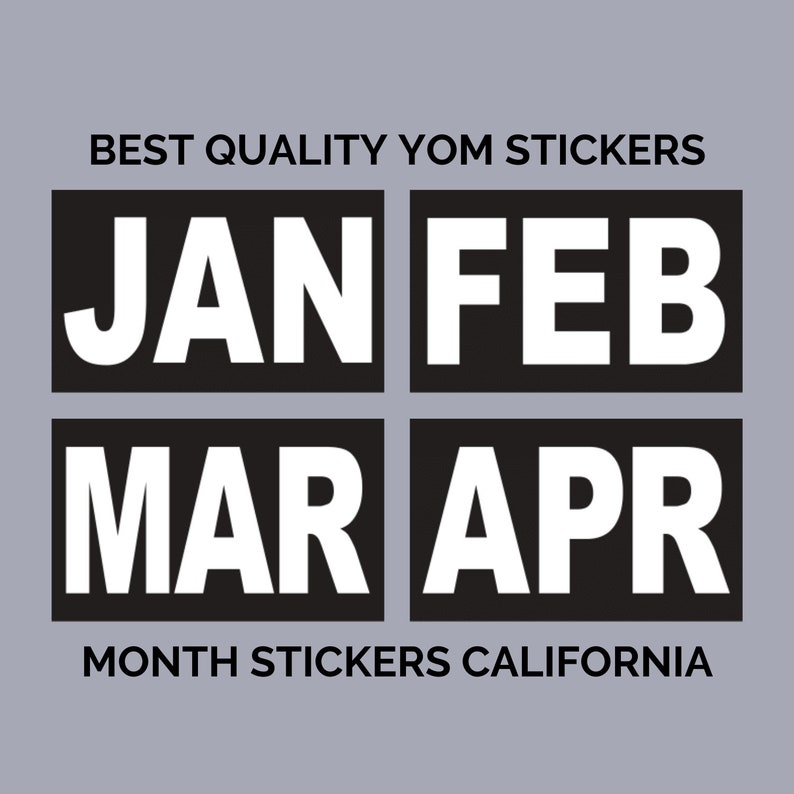 Ca Month Sticker Month Stickers California License Plate / Old YOM Stickers California ...