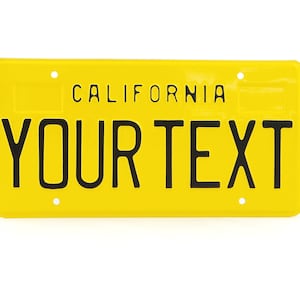 California Retro Vintage US USA License Plate Custom Number Plate Embossed Alu Made in Germany Express Shipping + Boxes for dates