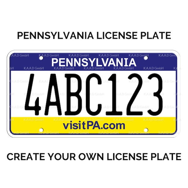 Pa License Plate Etsy