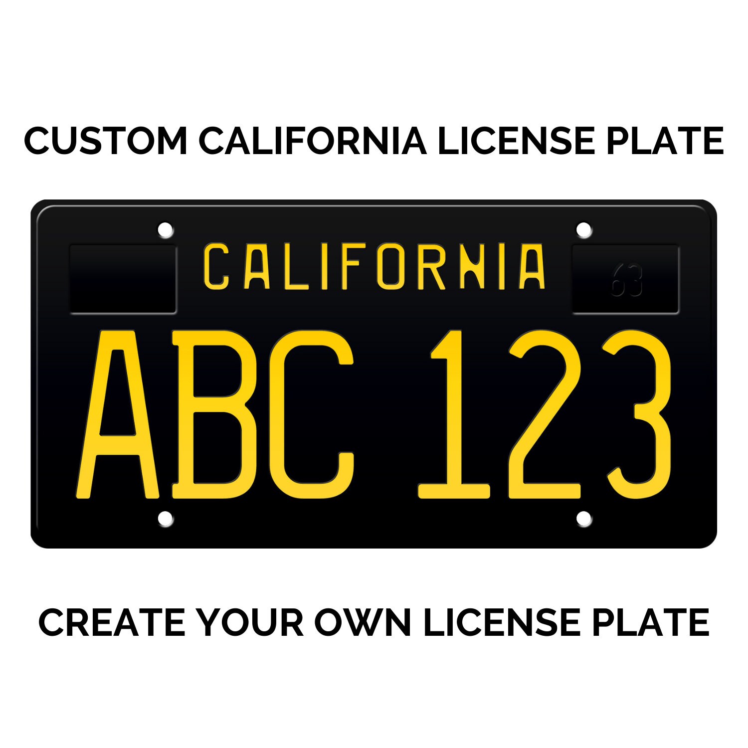California License Plate Magnet - Mini Replica Fridge Magnet 1.75x3.5 Inches