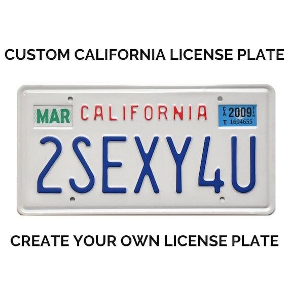 ヴィンテージ レトロ カスタム カリフォルニア ナンバー