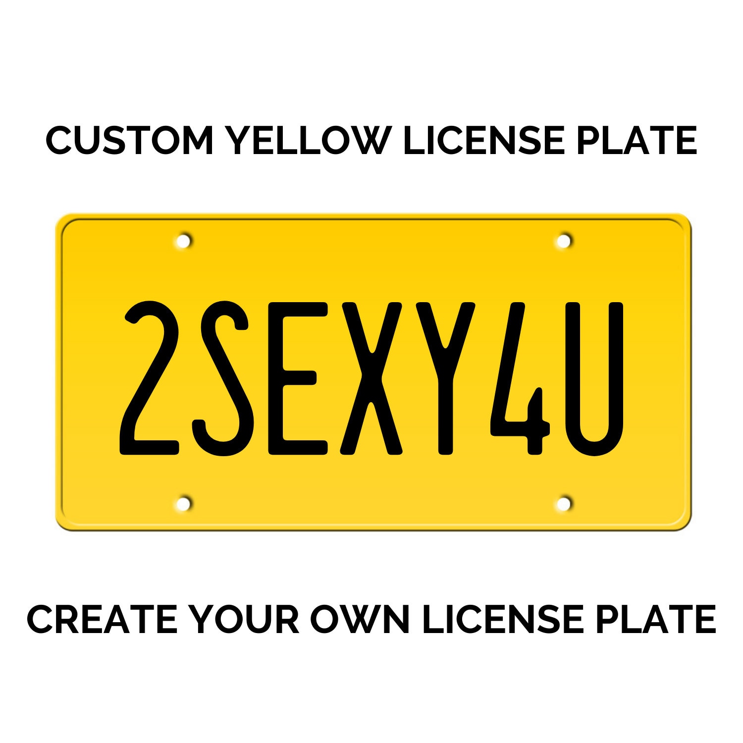 Make your own licence plate deals