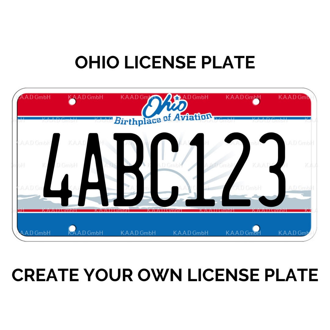 Custom Ohio License Plate / Replica Ohio License Plate / Ohio License