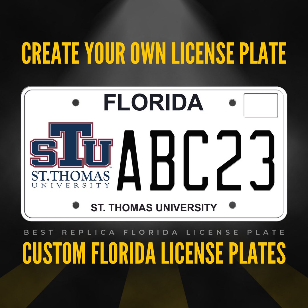 Custom Florida License Plate / Florida Saint Thomas University License