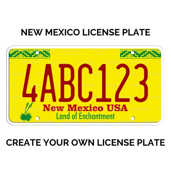 Custom New Mexico License Plate Replica New Mexico License Plate