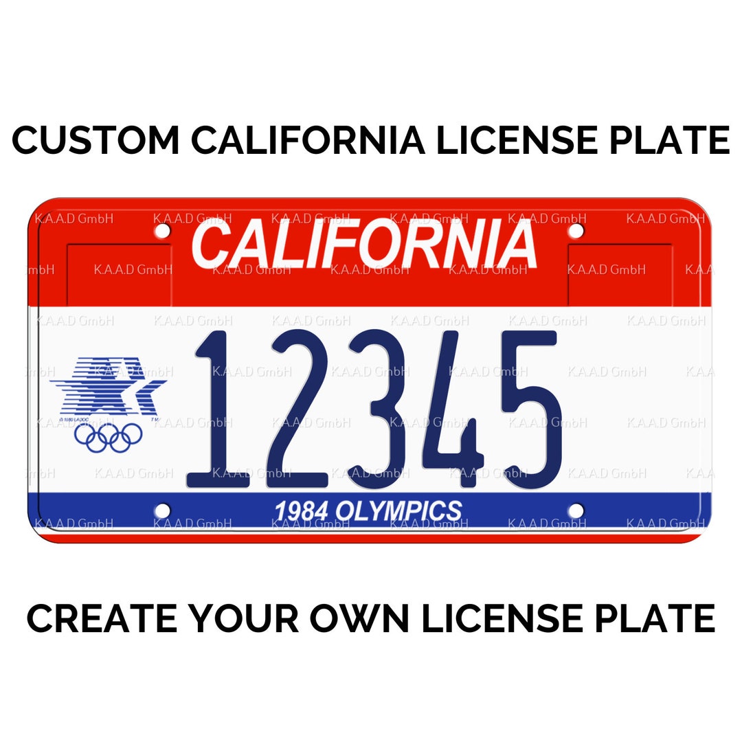 California olympic license plate