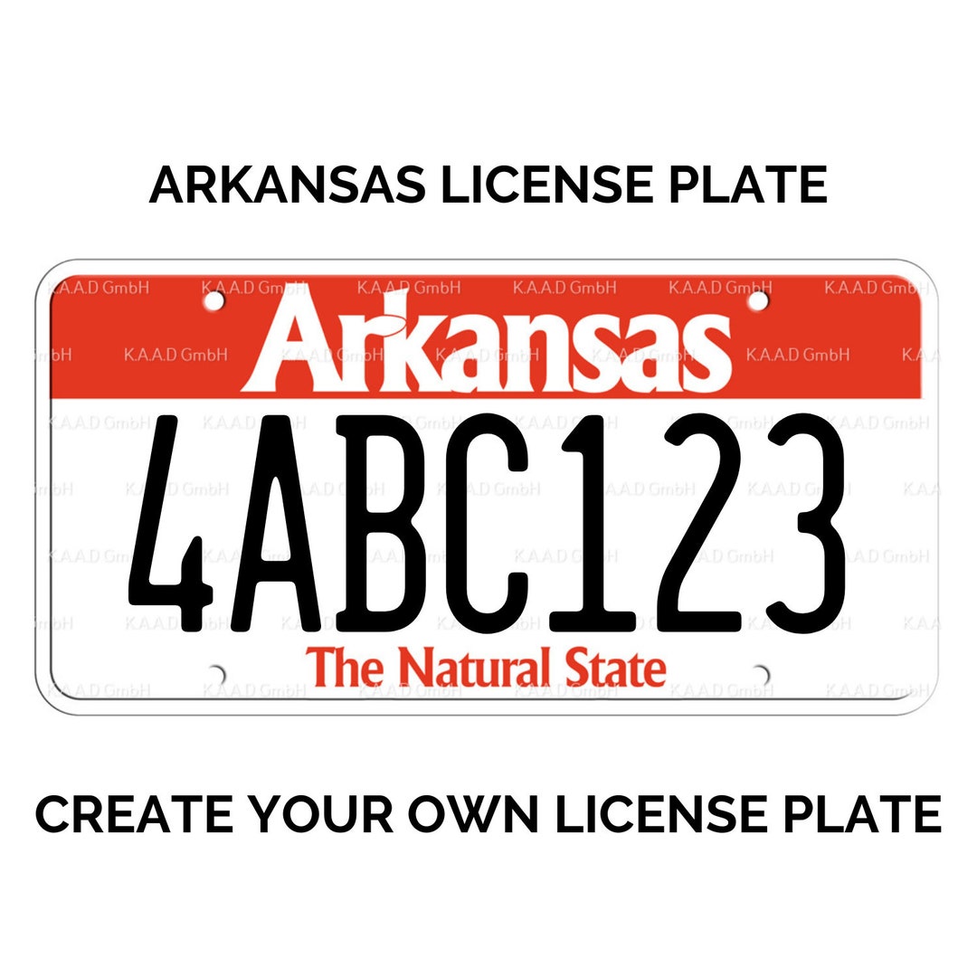 Custom Arkansas License Plate / Replica Arkansas License Plate