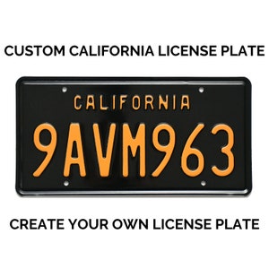 California Retro Vintage US USA License Plate Customizable Number Plate Embossed Custom Alu Made in Germany Express Shipping