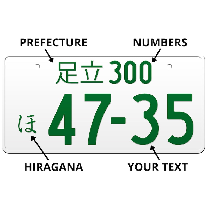 大阪 Osaka Japanese License Plate / Custom Japanese License Plate with YOUR TEXT / The Best Replica Japanese License Plate / License Plate image 2