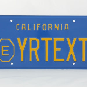 California E Octagon Retro Vintage Exempt US USA License Plate Embossed Custom Alu Made in Germany Express Shipping