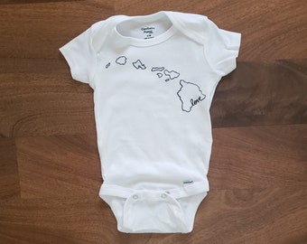 Hawaii, Hawaiian islands love, Hawaii baby clothes