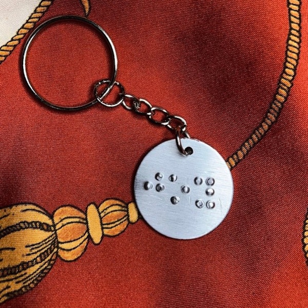 JOY - Braille keychain, tactile keychain gift