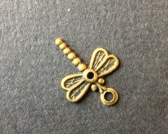 34503        3 Pc  Brass Oxidized Small Dragonfly Jewelry Finding 