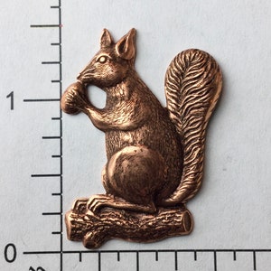 43535 -  Large Squirrel Jewelry Finding Matte Copper Ox