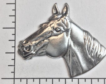 40024 Quarter Horse Head Jewelry Finding Silver Oxidized