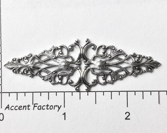 21114 Matte Silver Oxidized Large Victorian Frame Jewelry Finding 21114 Matte Silver Oxidized Large Victorian Frame Jewelry Finding