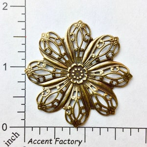 25823 - Round Floral Filigree Jewelry Finding Brass Ox