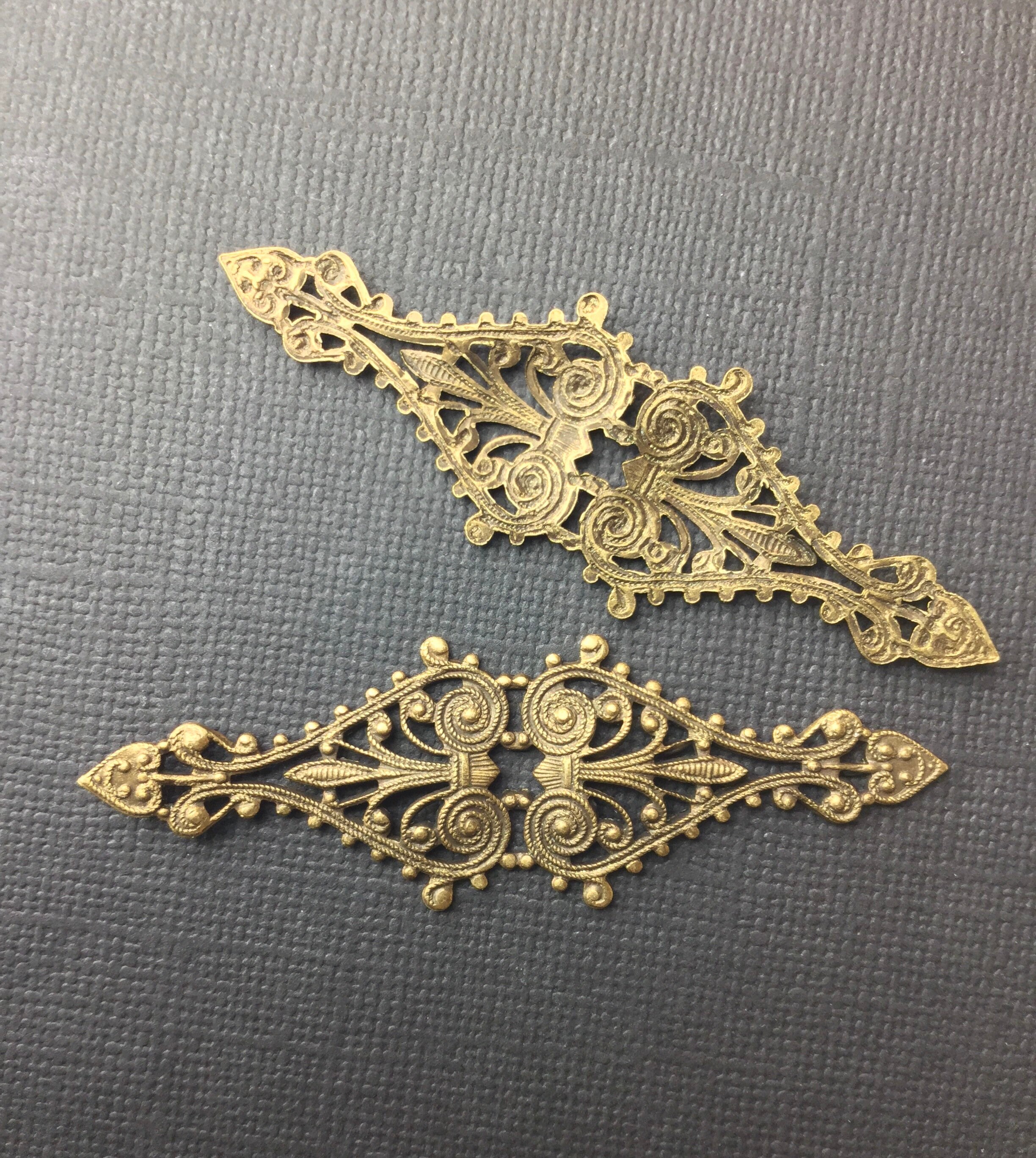2025新商品 Ornament Victorian - 24073 Filigree Ox Brass Finding Jewelry アクセサリー