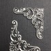4 Pcs Brass Oxidized Victorian Corner Jewelry Findings – Vintage Style Charms