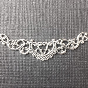 thumbnail image 2 of Brass Oxidized Victorian Swag Filigree Jewelry Finding - Metal Stamping For DIY Necklace, Earring, Bracelet 2 of 4