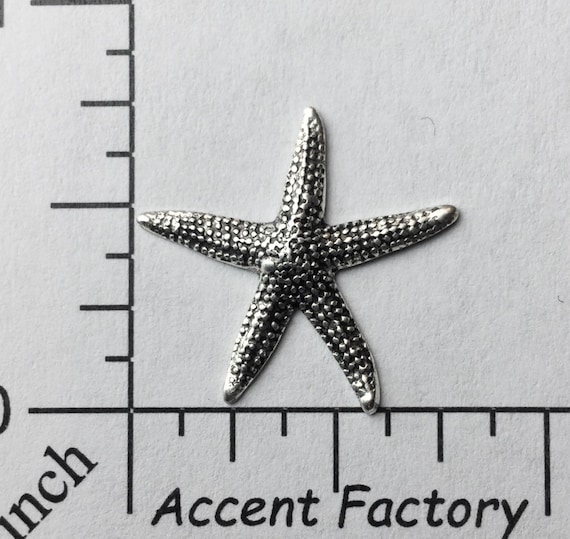 46634 - 3 Pc Small Starfish Jewelry Finding Matte Silver Ox - Etsy