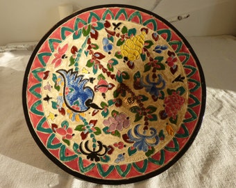 Plat ou coupe à fruits céramique Vallauris en forme de feuille