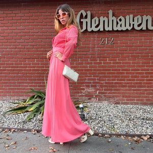 70s pink on pink maxi