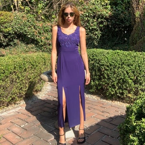 90s purple dress