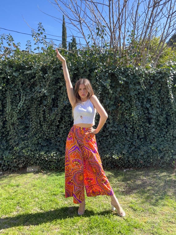 70s psychedelic palazzo pants View 2