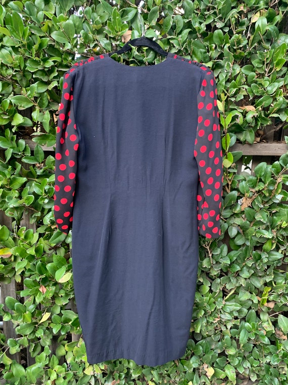 80s dress red dots - image 10