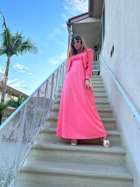 70s pink on pink maxi - image 2