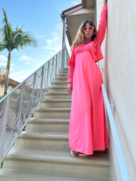 70s pink on pink maxi - image 6