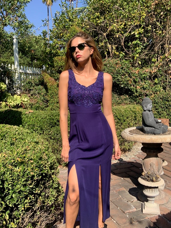 90s purple dress - image 4
